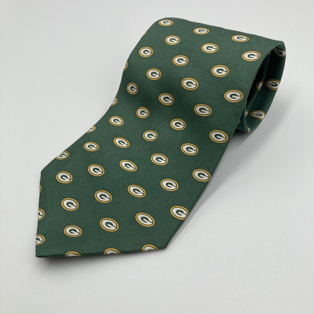 Vintage‎ 1990's Green Bay Packers Silk Tie NFL Official Novelty Tie